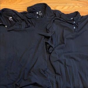 Black collared shirts
